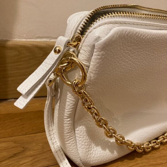 La Bagagerie Emmanuelle White Cowhide Leather Handbag - Picture 5 of 11